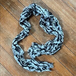 Horse Design Black and Gray Scarf